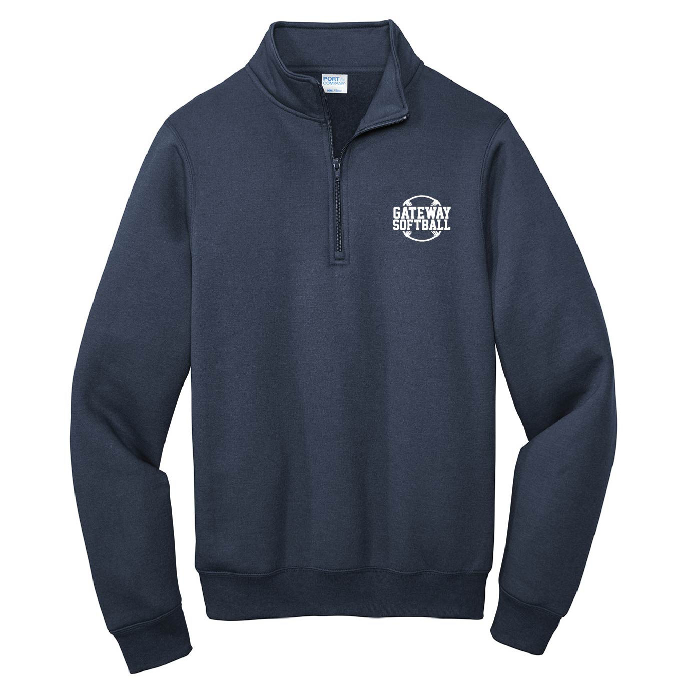 GMS Softball Navy Unisex Quarter Zip (PC78Q)