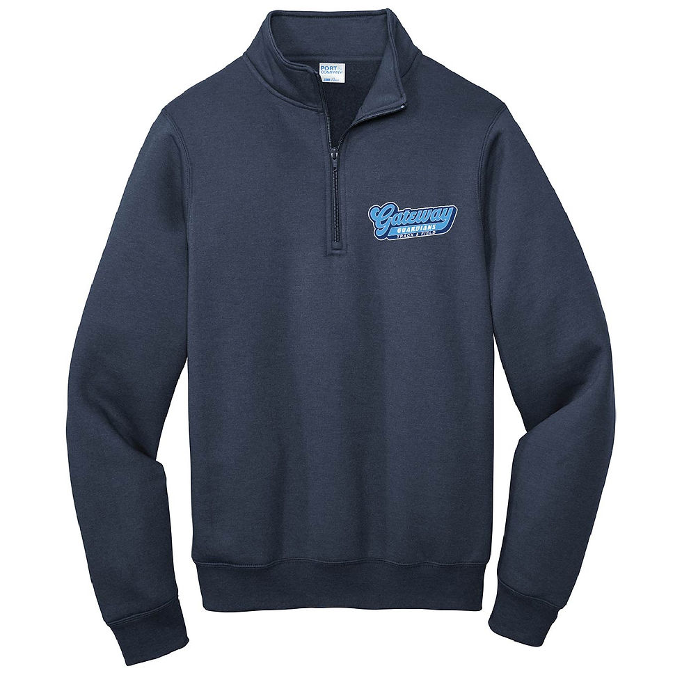 Thumbnail: GMS Track Navy Unisex Quarter Zip (PC78Q)