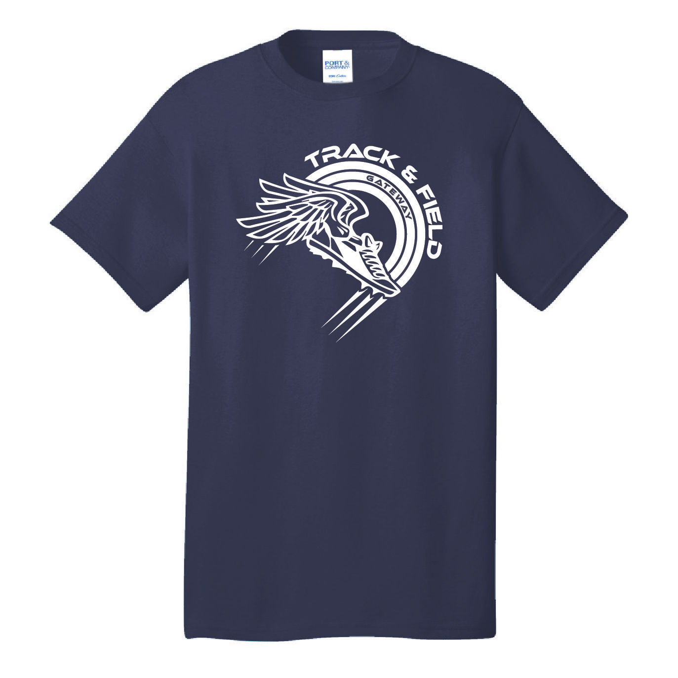GMS Track Navy Unisex Tee (PC54)