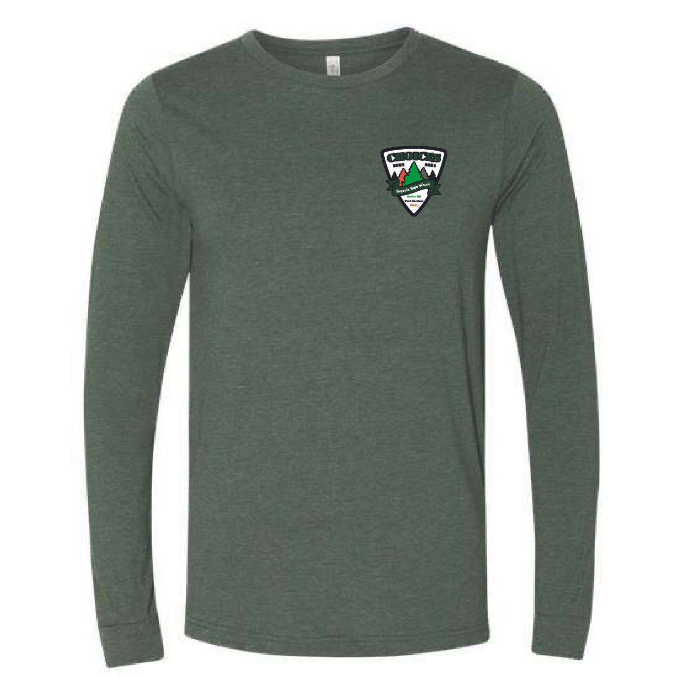 SHS Heather Forest LS Tshirt (3501CVC)