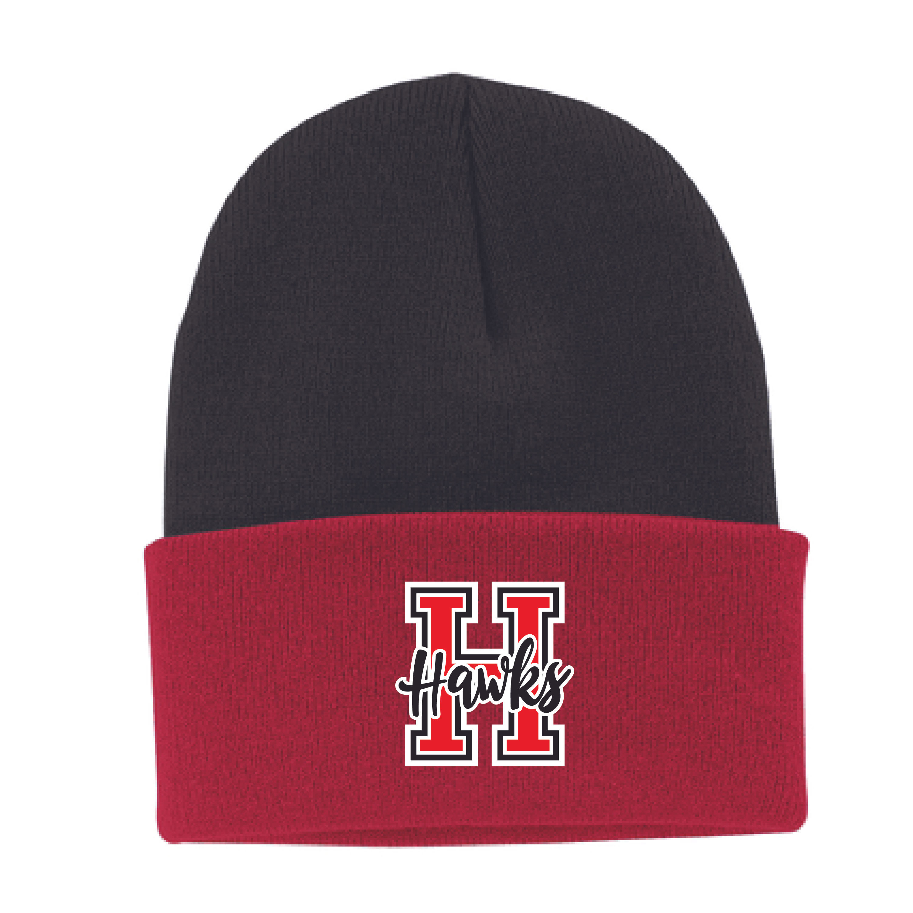 HMS Black/Red Knit Cap (CP90)