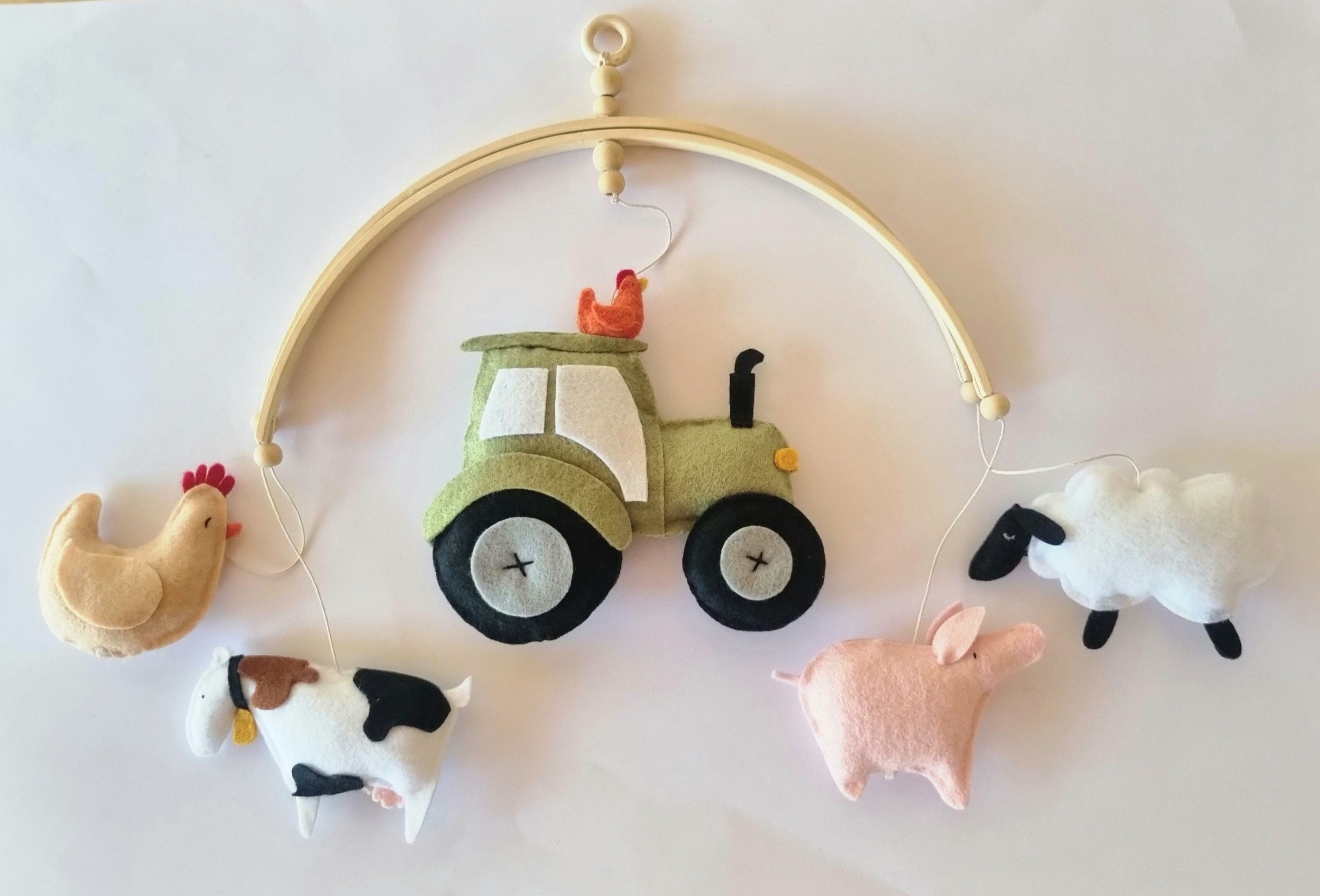 Farmyard Fun baby cot mobile
