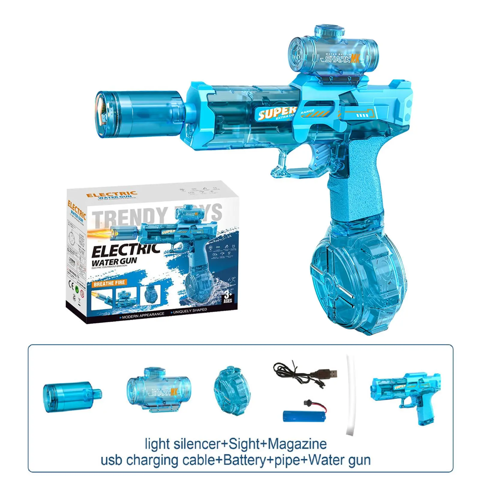 Adult and Children'S Electric Water Guns, Automatic High-Power Water Guns, Swimm