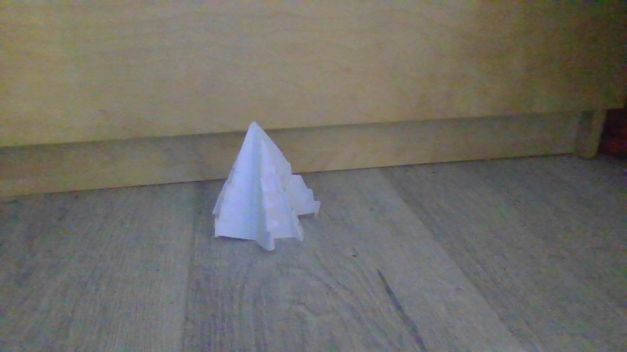 White origami lotus flower