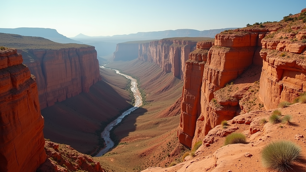 High angle view of breathtaking sandstone cliffs in Golden Gate Highlands