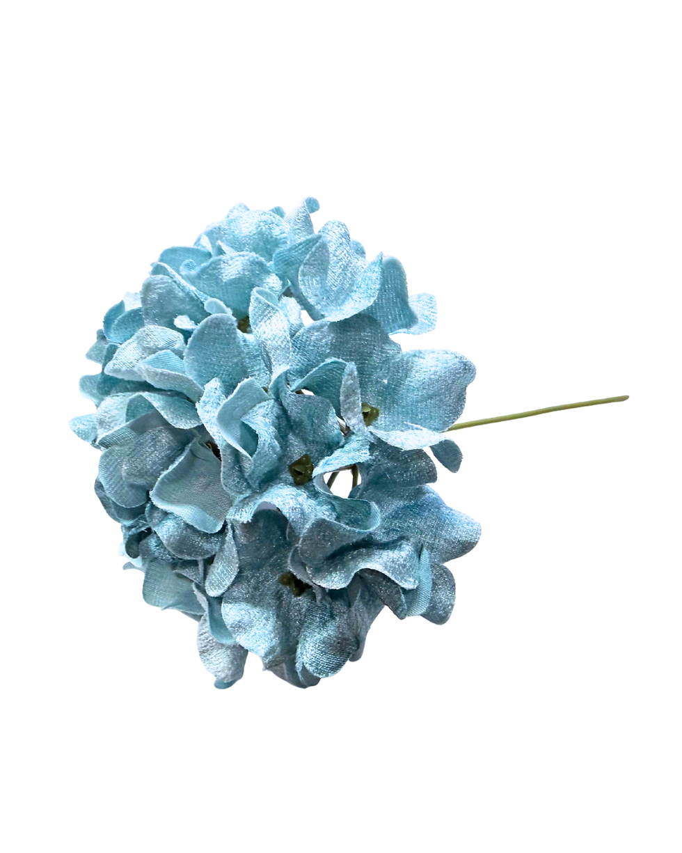 Miniature : Flor Hortensia Celeste Terciopelo