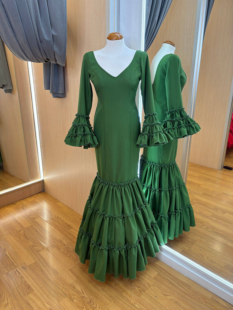 Miniatura: Traje Flamenca Candela Verde 