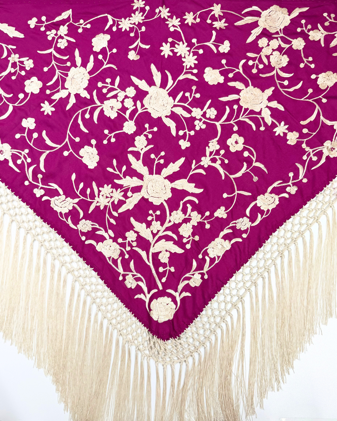 Mantón Córdoba Buganvilla/Beige