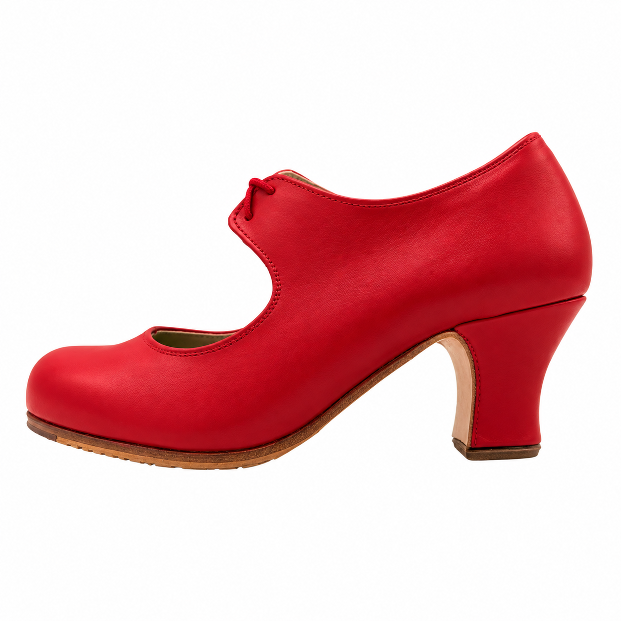 Talons hauts professionnels en cuir rouge