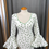 Miniatura: Traje Flamenca Margarita Bielastico Blanco Lunar Verde 