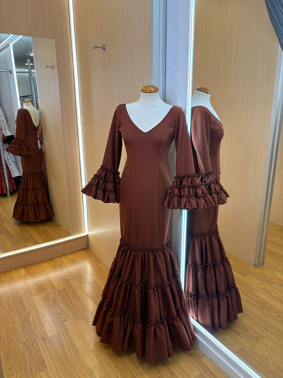 Miniatura: Traje Flamenca Candela  Chocolate 🍫 