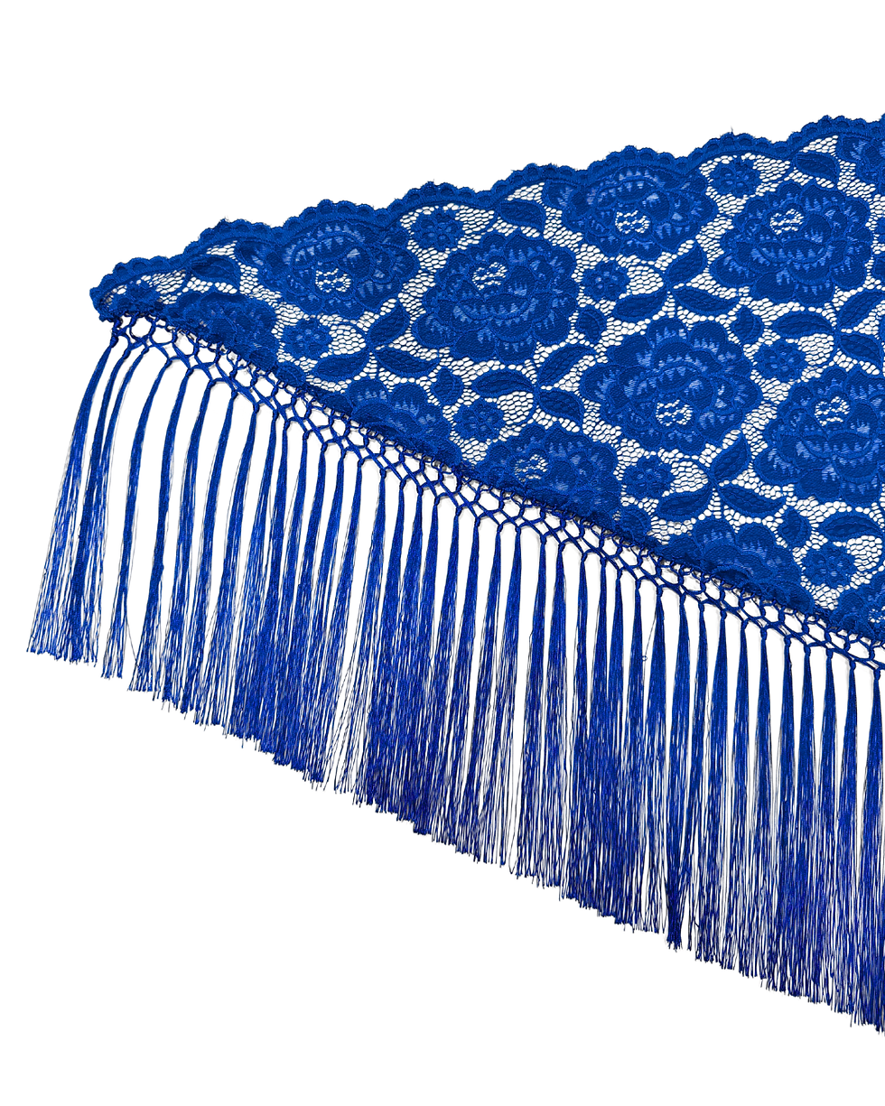 Miniatura: Mantón Encaje/Cuquillo Azulino Elástico