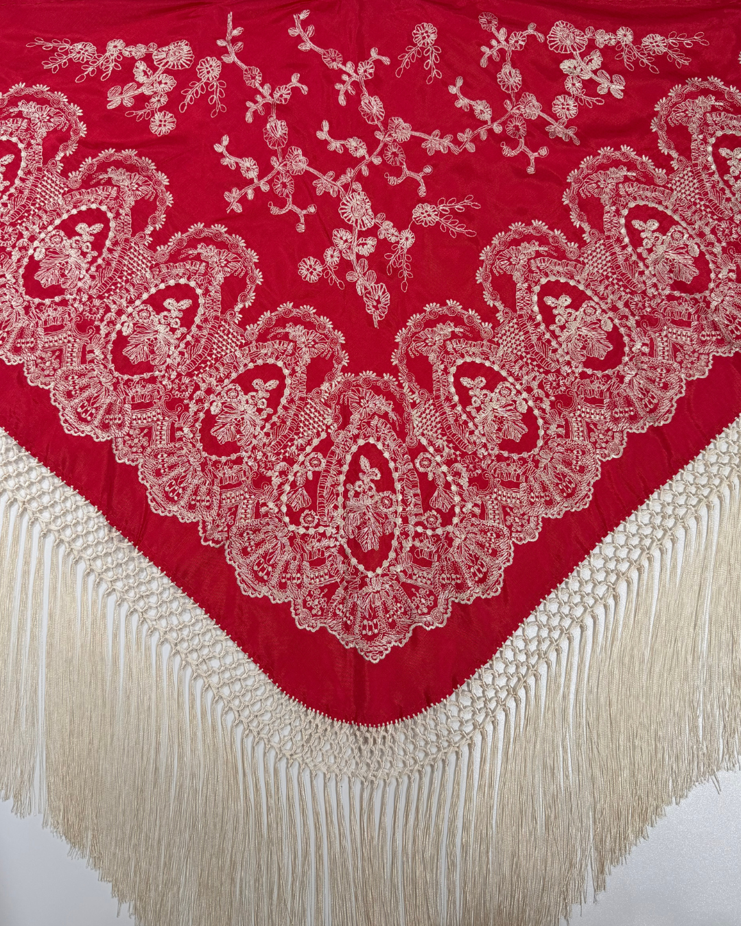 Mantón Esperanza Rojo/Beige