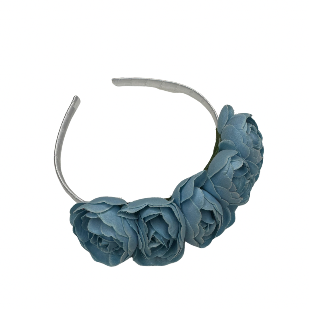 Bandeau bébé fleur bleu clair