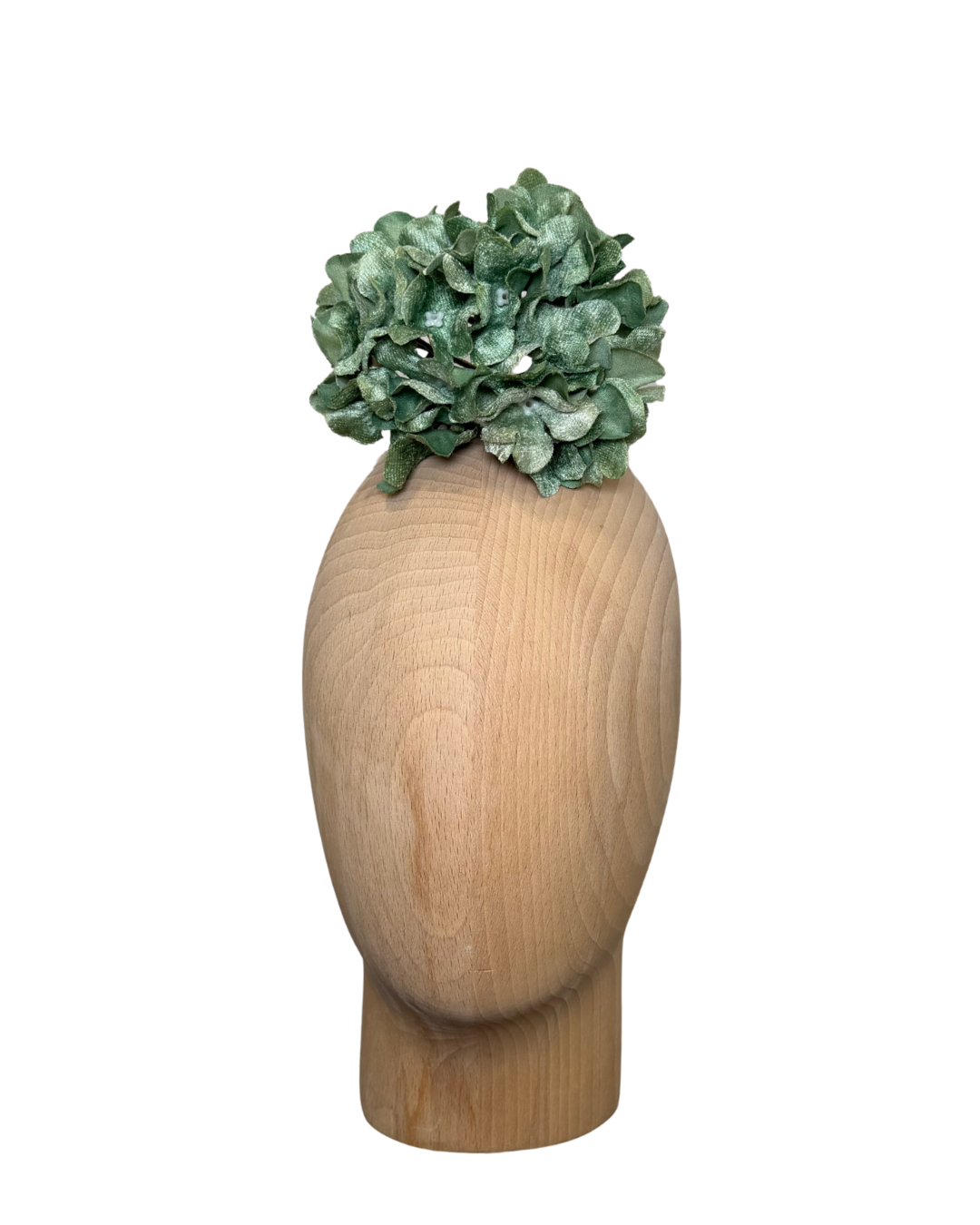 Flor Hortensia Verde Jabonoso Terciopelo