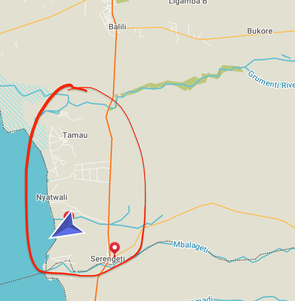 The area of the proposed extension of Serengeti National Park (Source: here)