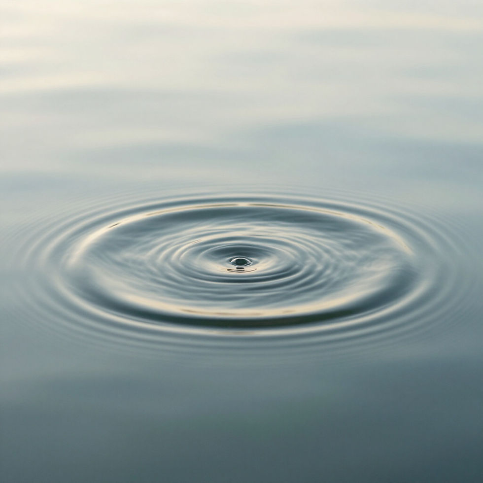 Onda en agua tranquila