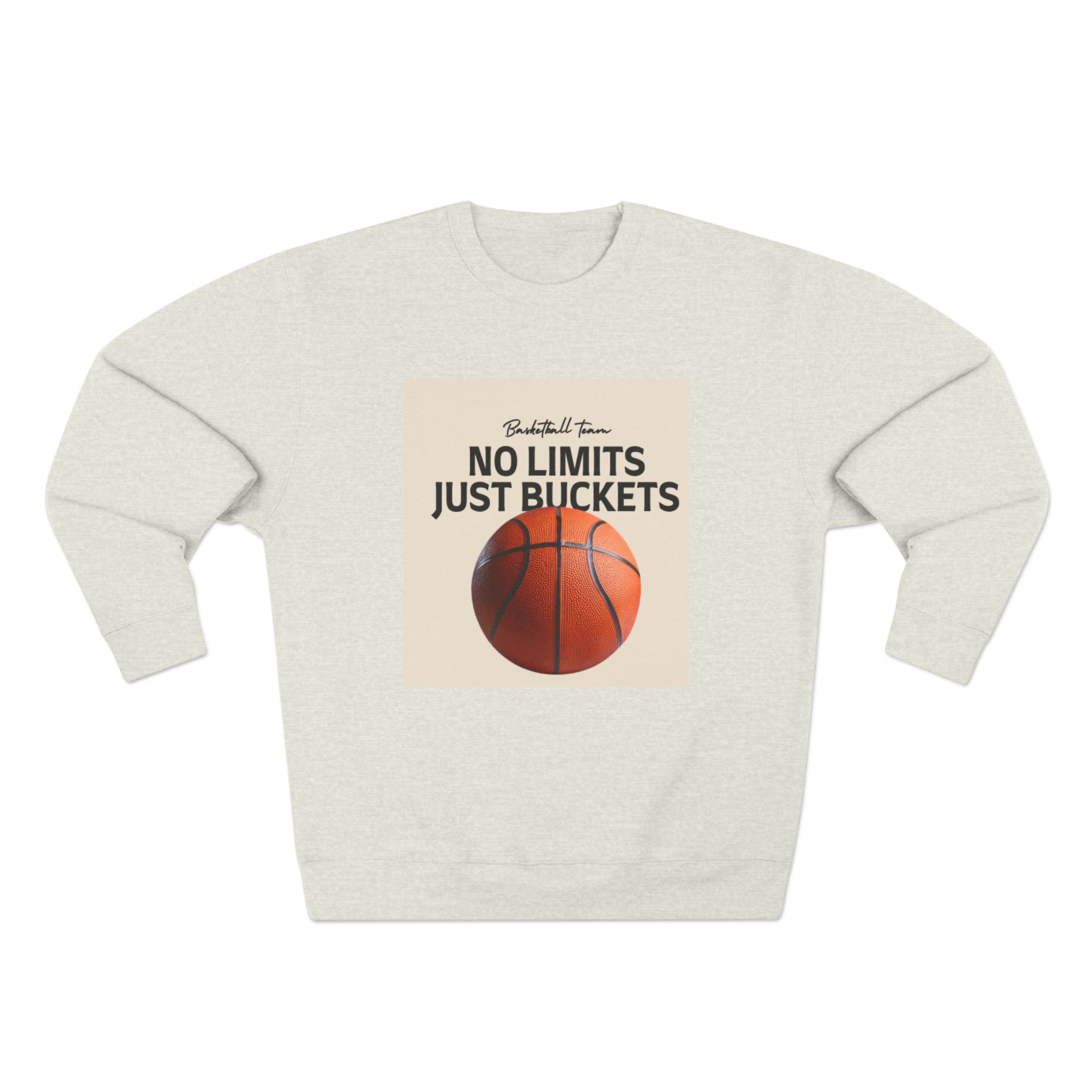 No Limits Just Buckets Basketball Crewneck Sweatshirt