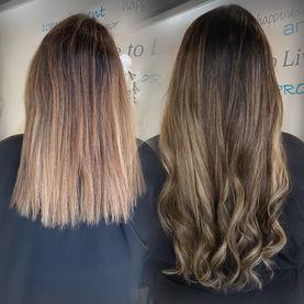 Volume  and length extensions after Great lengths keratin fusion 16" hair-Dallas