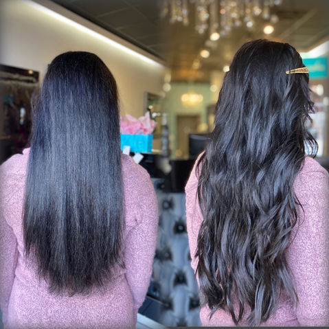 Volume  and length extensions after Great lengths keratin fusion 20" hair-Dallas 