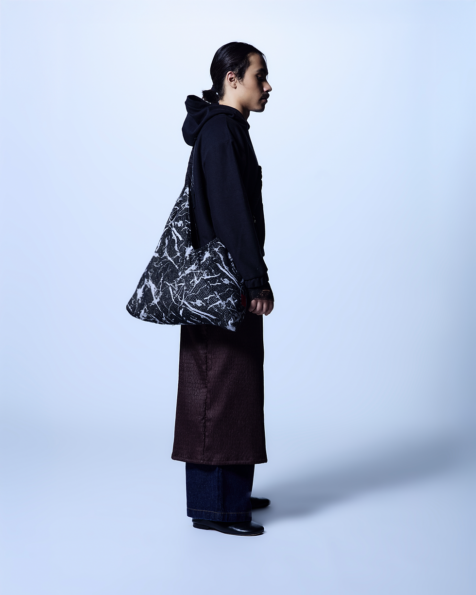 Miniatura: ORIGAMI BAG 'SAY UR' ONYX MARBLE