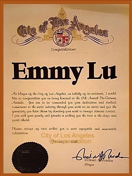 City of Los Angeles Commendation