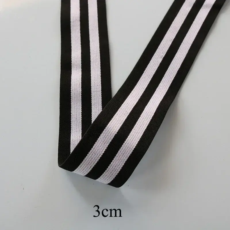 Thumbnail: 2/5/10M 25-50mm Stripe Nylon Elastic Bands for Waistband Garment Rubber Ribbons 