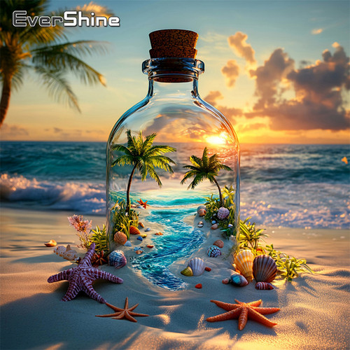 EverShine Diamond Mosaic Landscape Full Square Drill Embroidery Seaside Rhinesto | Lord's Custom Products