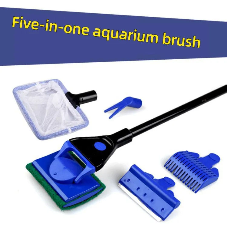 EW Fish Tank Glass Cleaning Brush Aquarium Tool Fishing Aquatic Grass Clip Algae