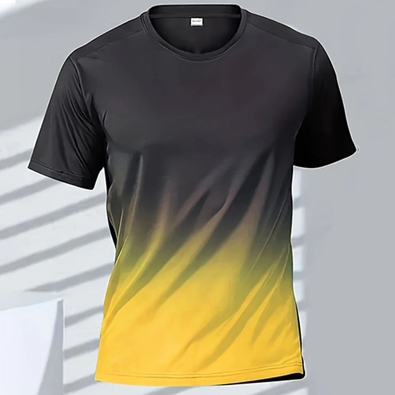 Thumbnail: Plus Size Mens Short-sleeved T Shirts Large Size Round Neck T-shirt Outdoor Loos