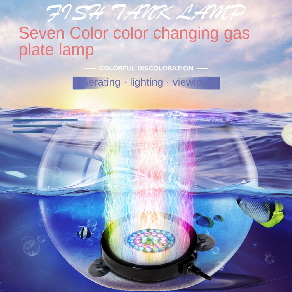 RGB Aquarium LED Bubble Lamp, Fish Tank Landscaping Decoration, Diving Lamp, Gas