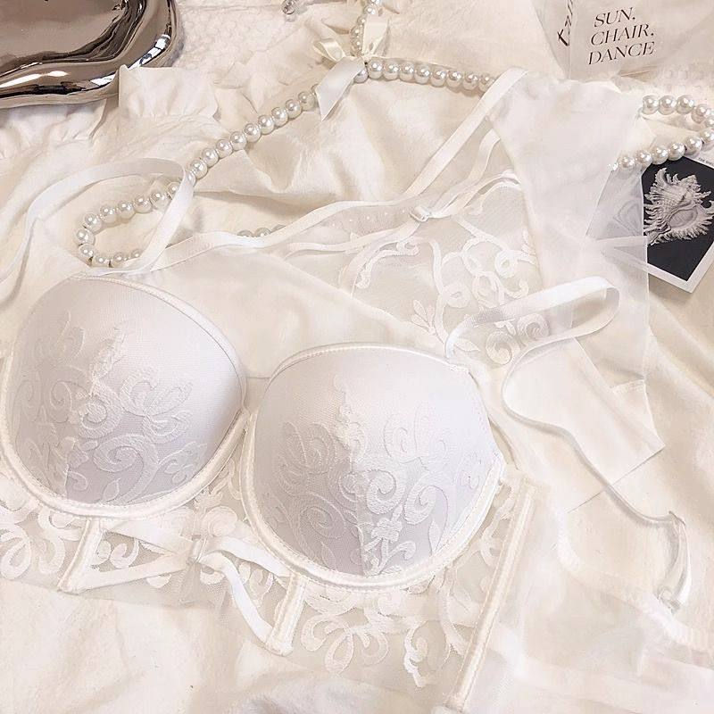 Thumbnail: YUQI Red Lingerie Set for Wedding Bride,Push-Up Bra To Make Small Breasts Look L