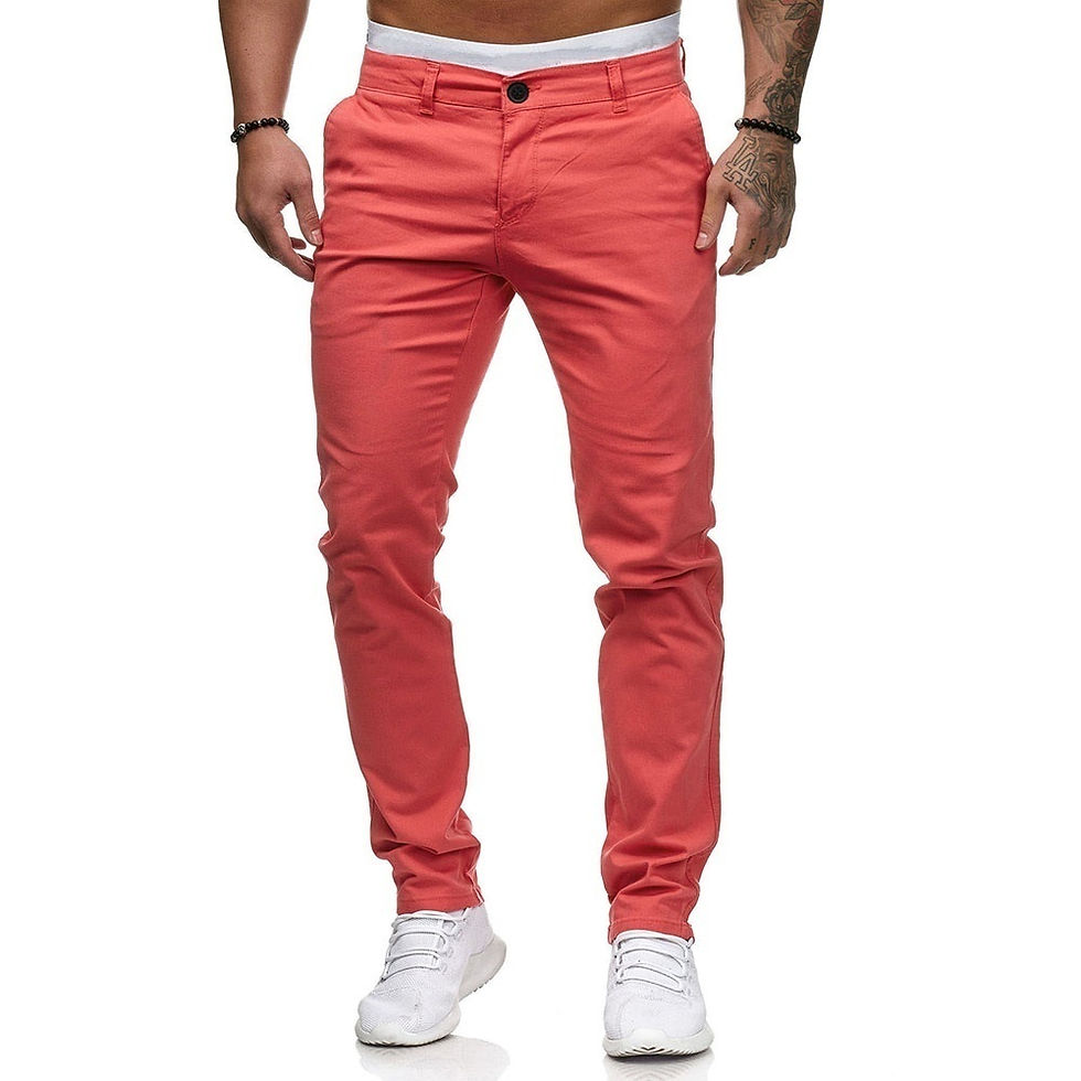 Thumbnail: 2022 New Men's Solid Color Casual Cotton Trousers Slim Straight Business Pants A