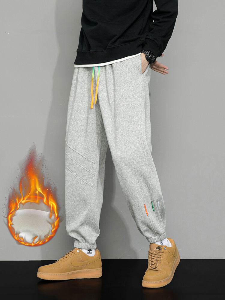 Thumbnail: Winter Men's Sweatpants Warm Joggers Big Size 8XL 7XL 6XL Fleece Liner Cotton Sp
