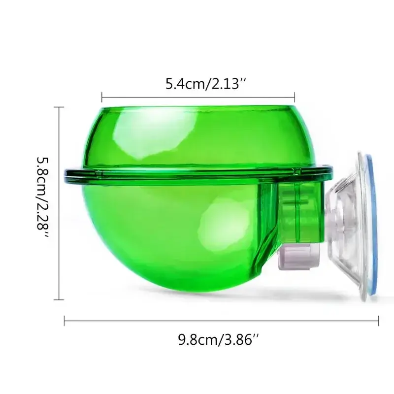 Thumbnail: Reptile Feeding Bowl Clear Anti-escape Pet Bowl Insect Worm Food Container Lizar