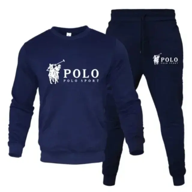 Thumbnail: Men's autumn and winter sets of round-neck sweatshirts and jogging pants autumn 