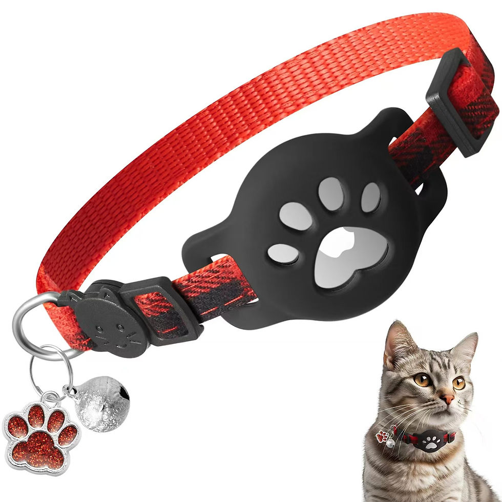 Thumbnail: Pet Collar for Airtag Cat Collar Paw Bell Pendant Collar Locator Collar GPS Trac
