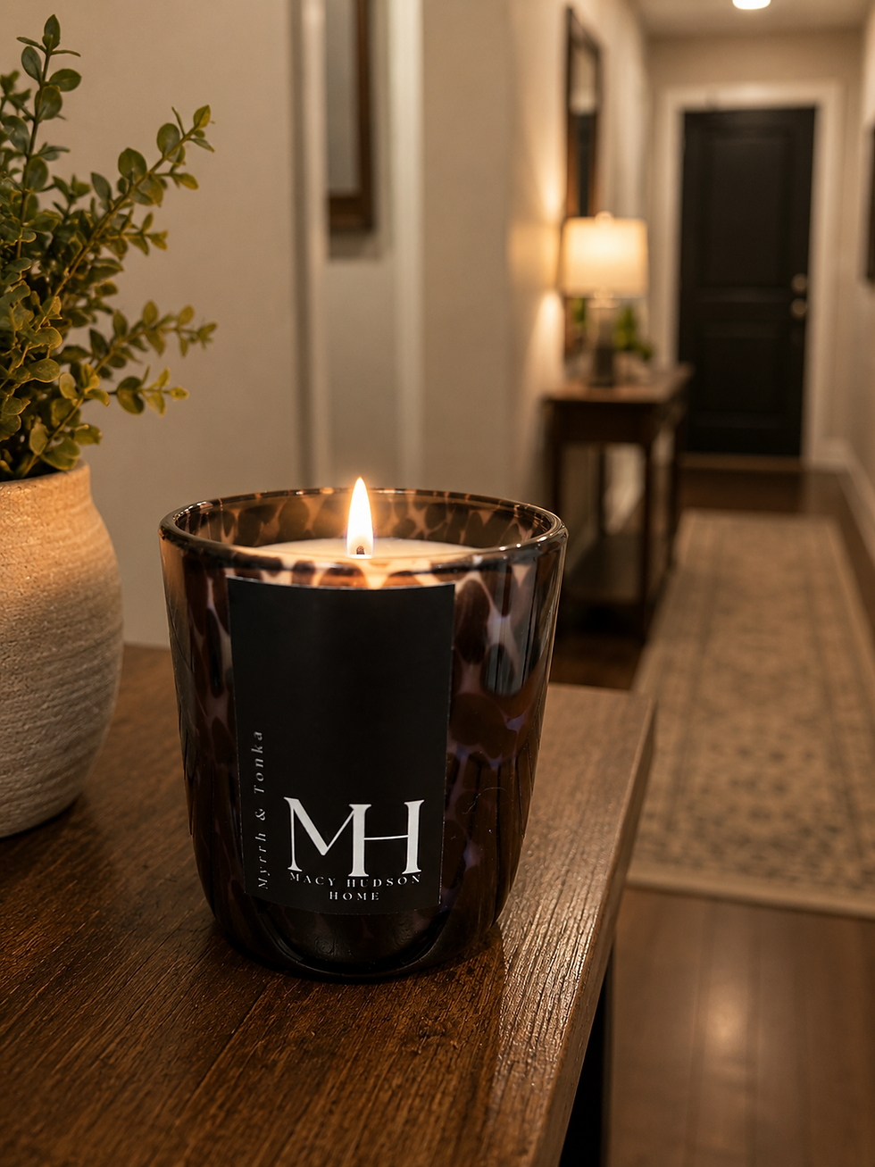 Black animal print jar