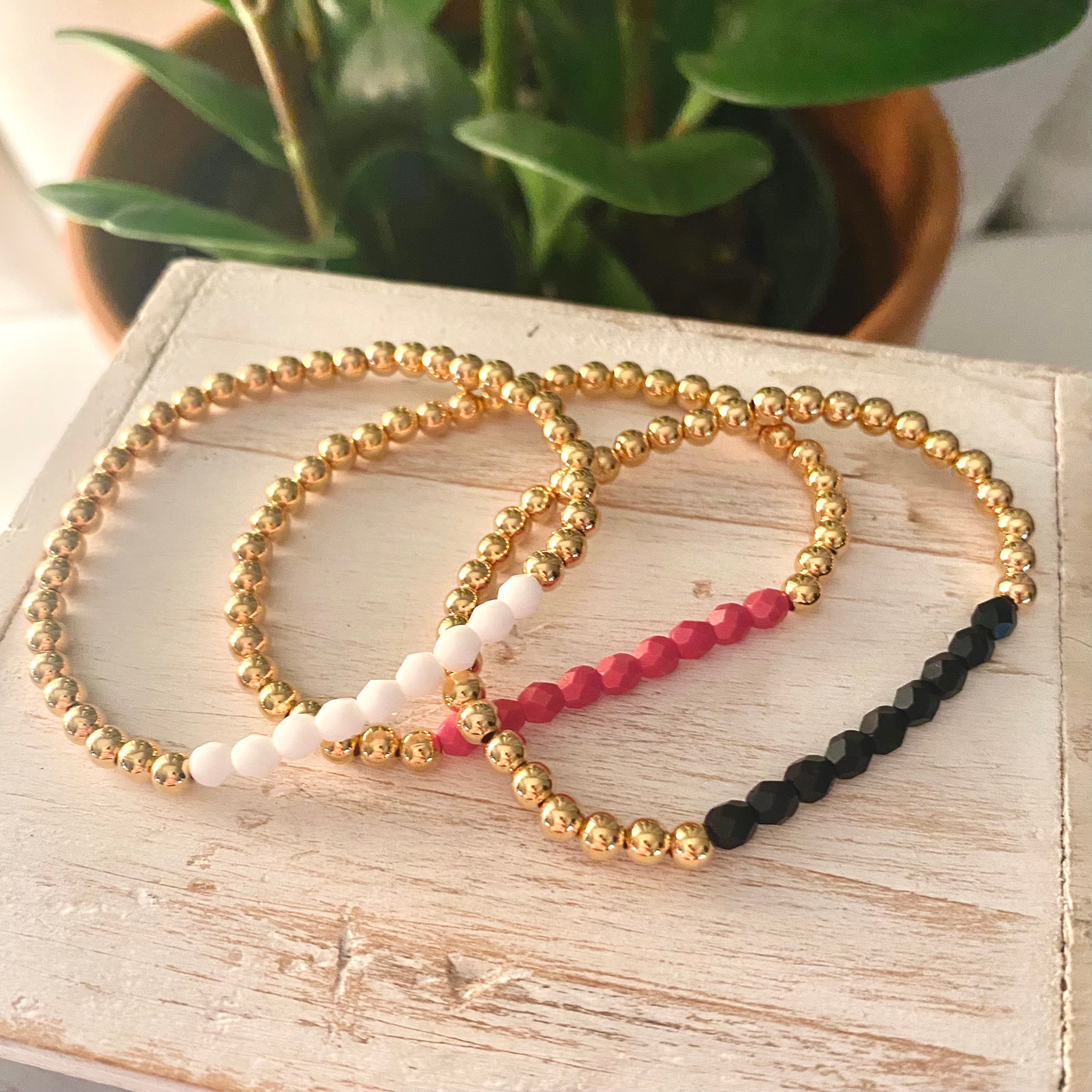 Mix and Match Set of (3) - Gold Stacking Bracelets