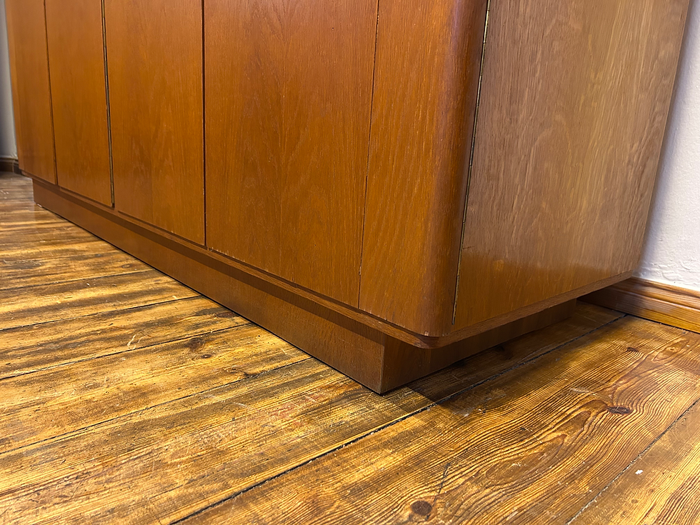 Miniaturbild: Kleiderschrank DDR vintage midcentury 1963 Eiche Kleiderstange Schubfächer Böden