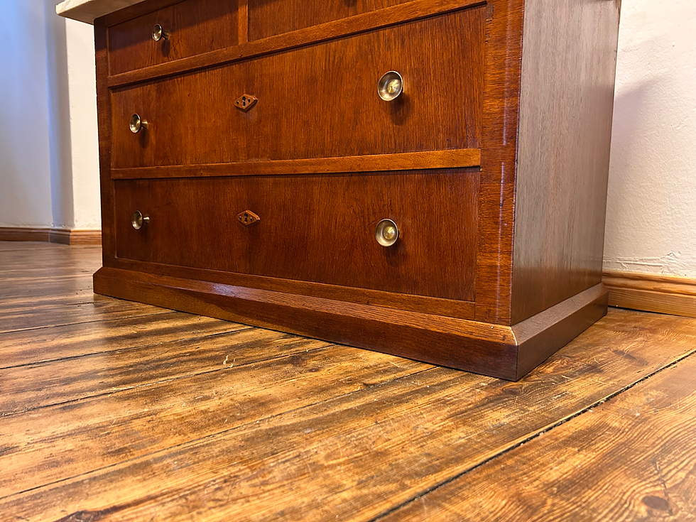 Miniaturbild: Kommode antik Marmor Vollholz vintage Sideboard Schubladen