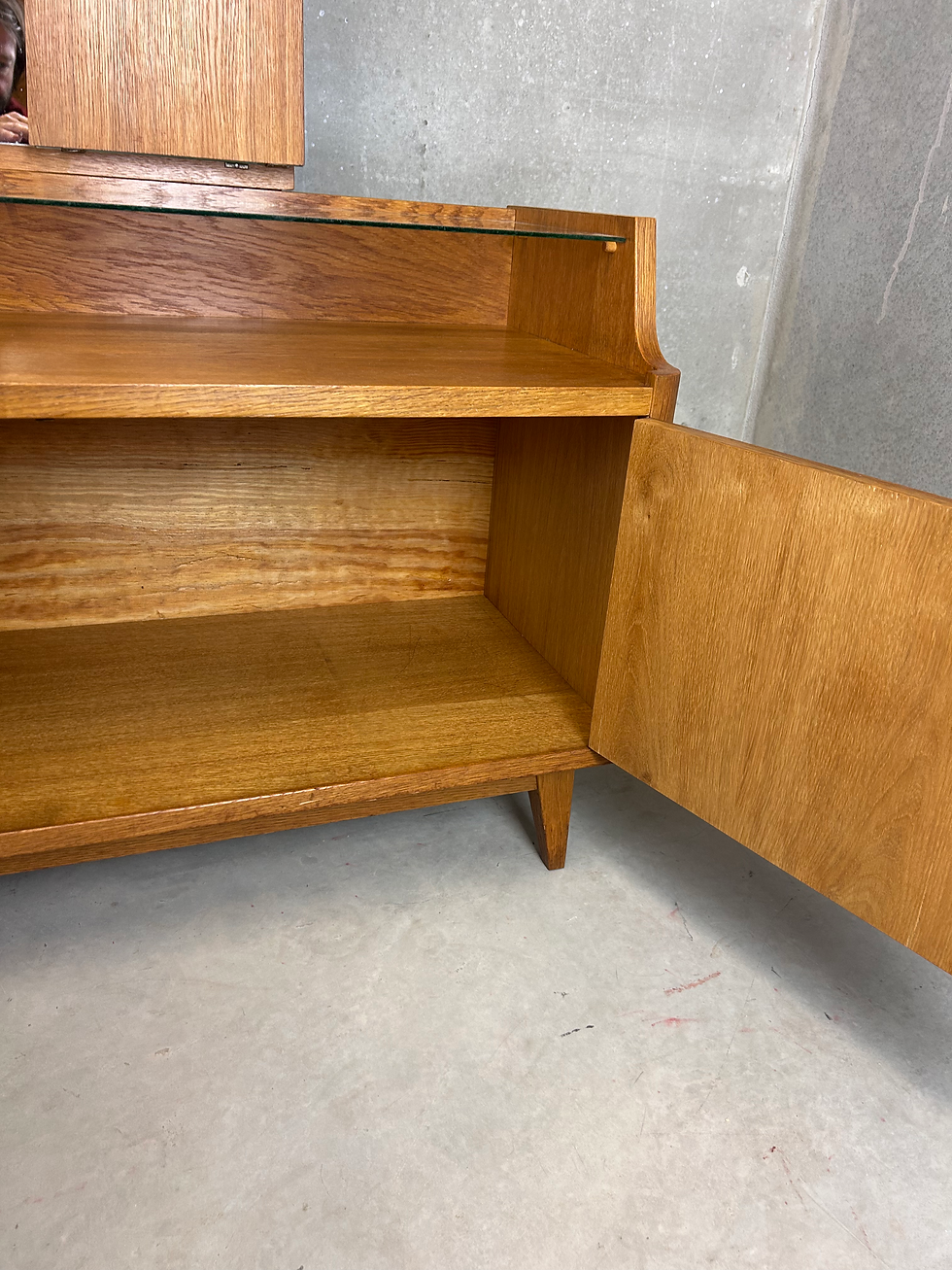 Miniaturbild: Kommode Sideboard Eiche Spiegel 50er Vollholz Frisiertisch vintage midcentury