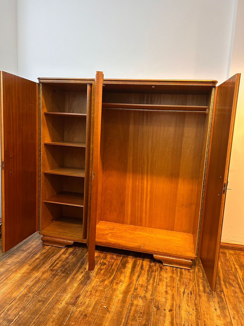 Miniaturbild: Kleiderschrank vintage art déco Vollholz 1920er/Eiche Kleiderstange