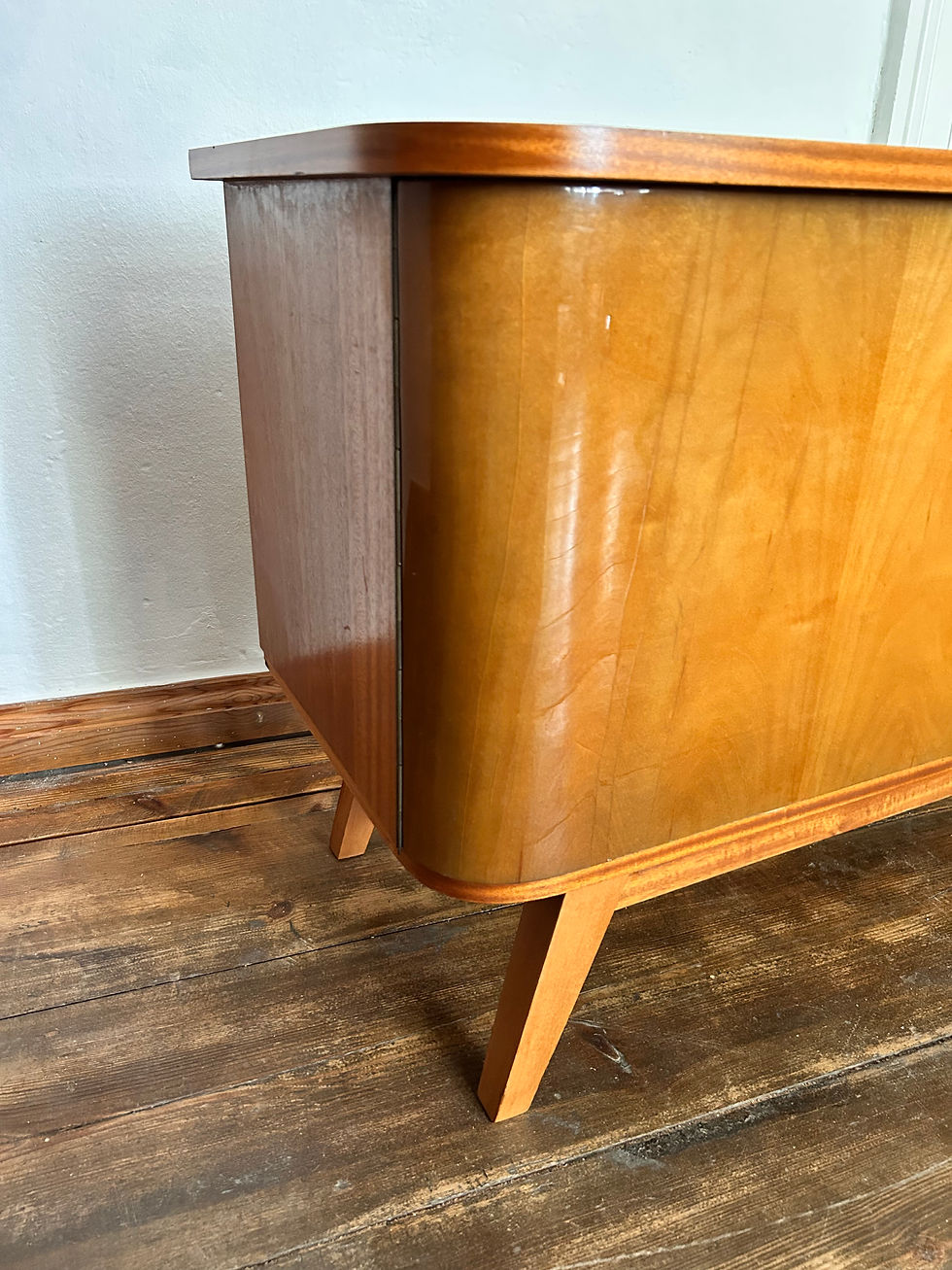 Miniaturbild: Mid Century Kommode DDR Sideboard I 1950er vintage Messing