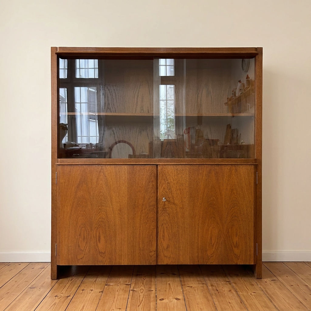 Mid Century Highboard original um 1950 – Vintage Vitrine Schrank Berlin
