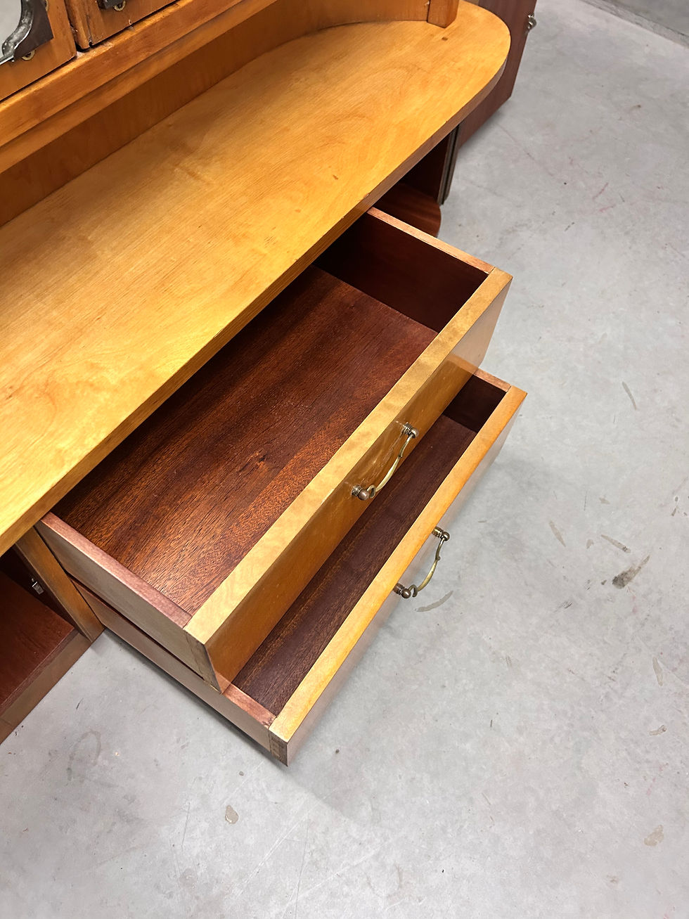 Miniaturbild: Original Mid Century Kommode Spiegel vintage | 1950er Frisierkommode Sideboard