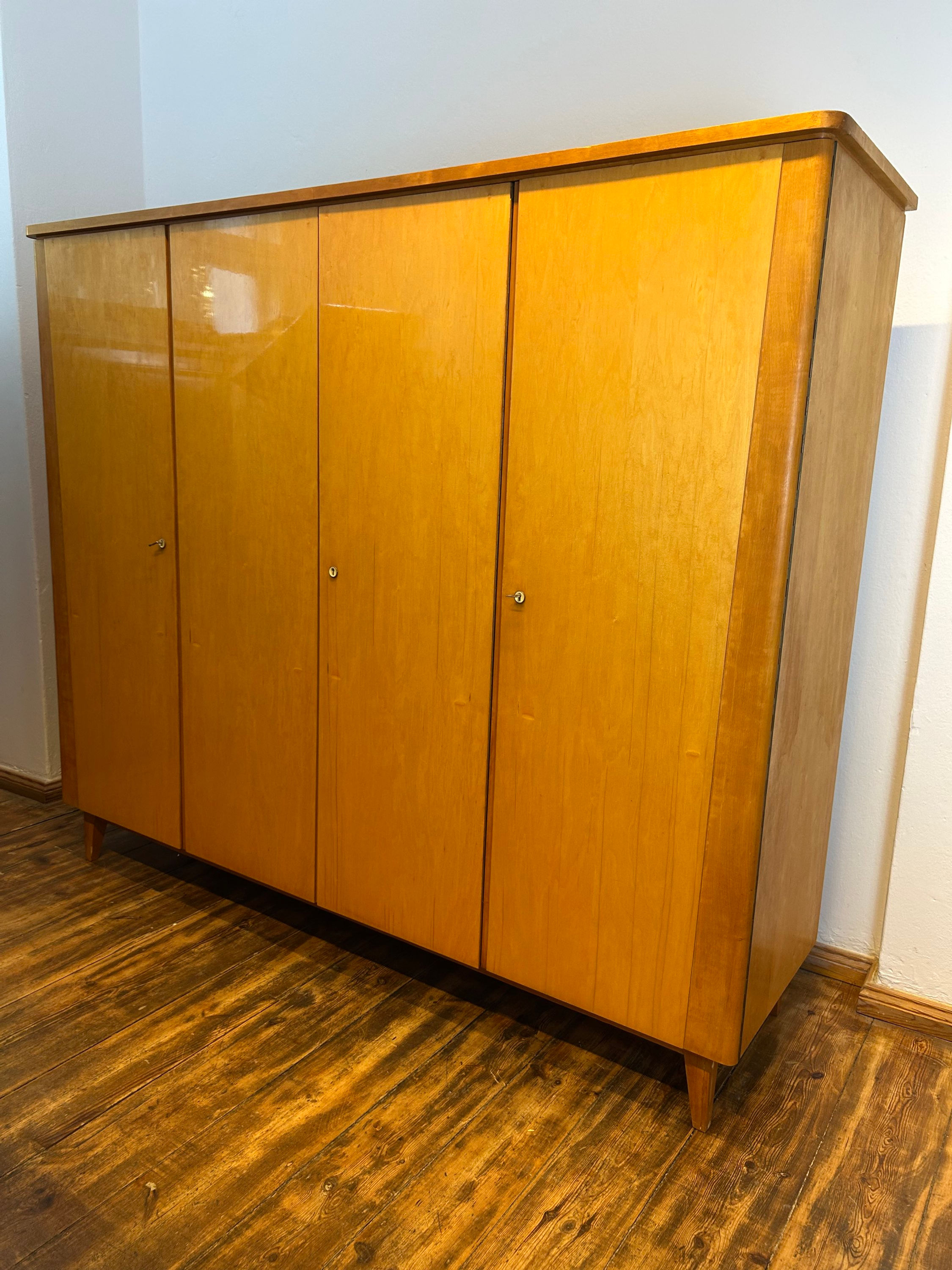 Kleiderschrank DDR vintage midcentury 1964 Birke 2x Kleiderstange