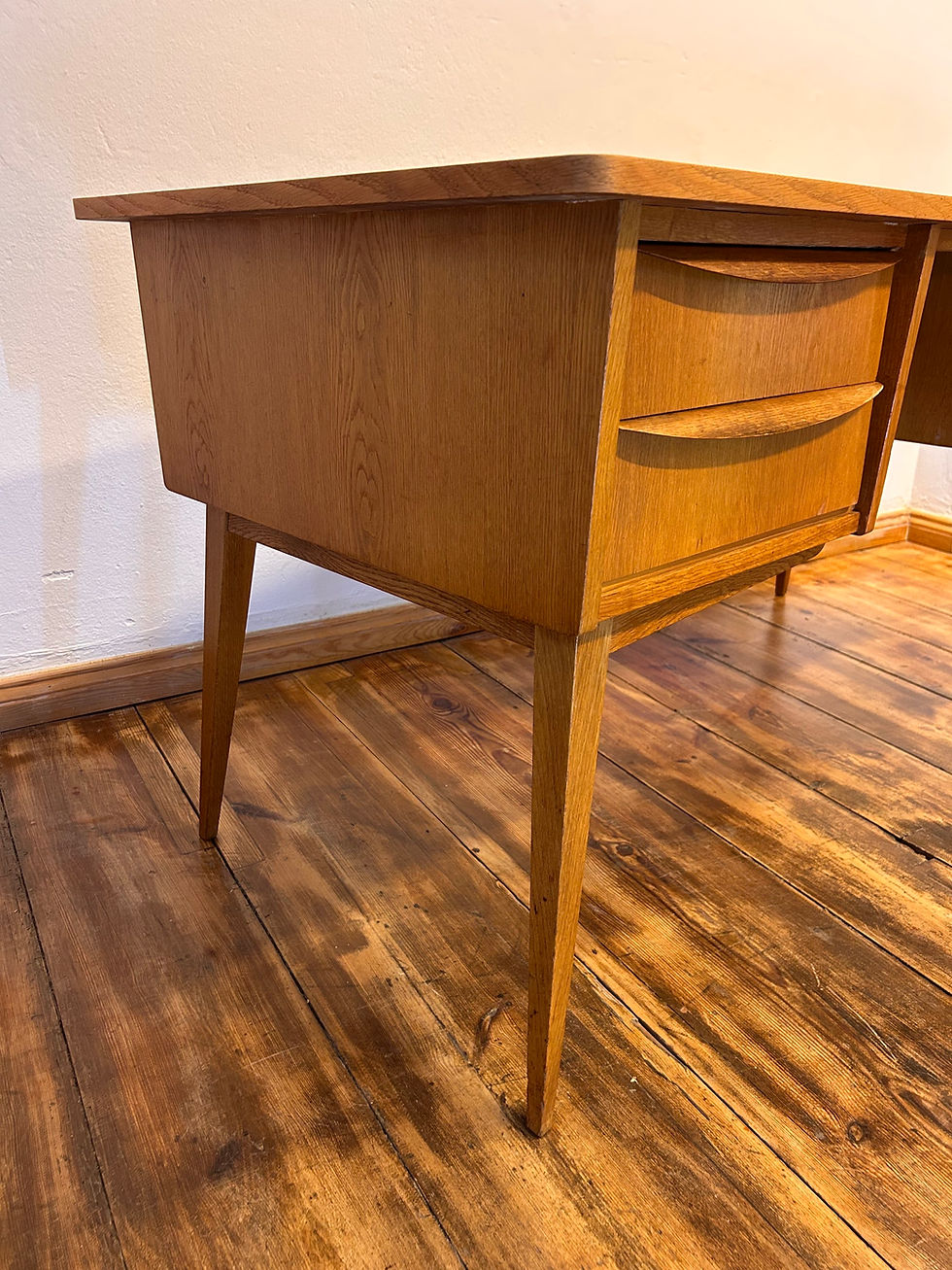 Miniaturbild: Schreibtisch vintage Hellerau 1960er Franz Ehrlich midcentury