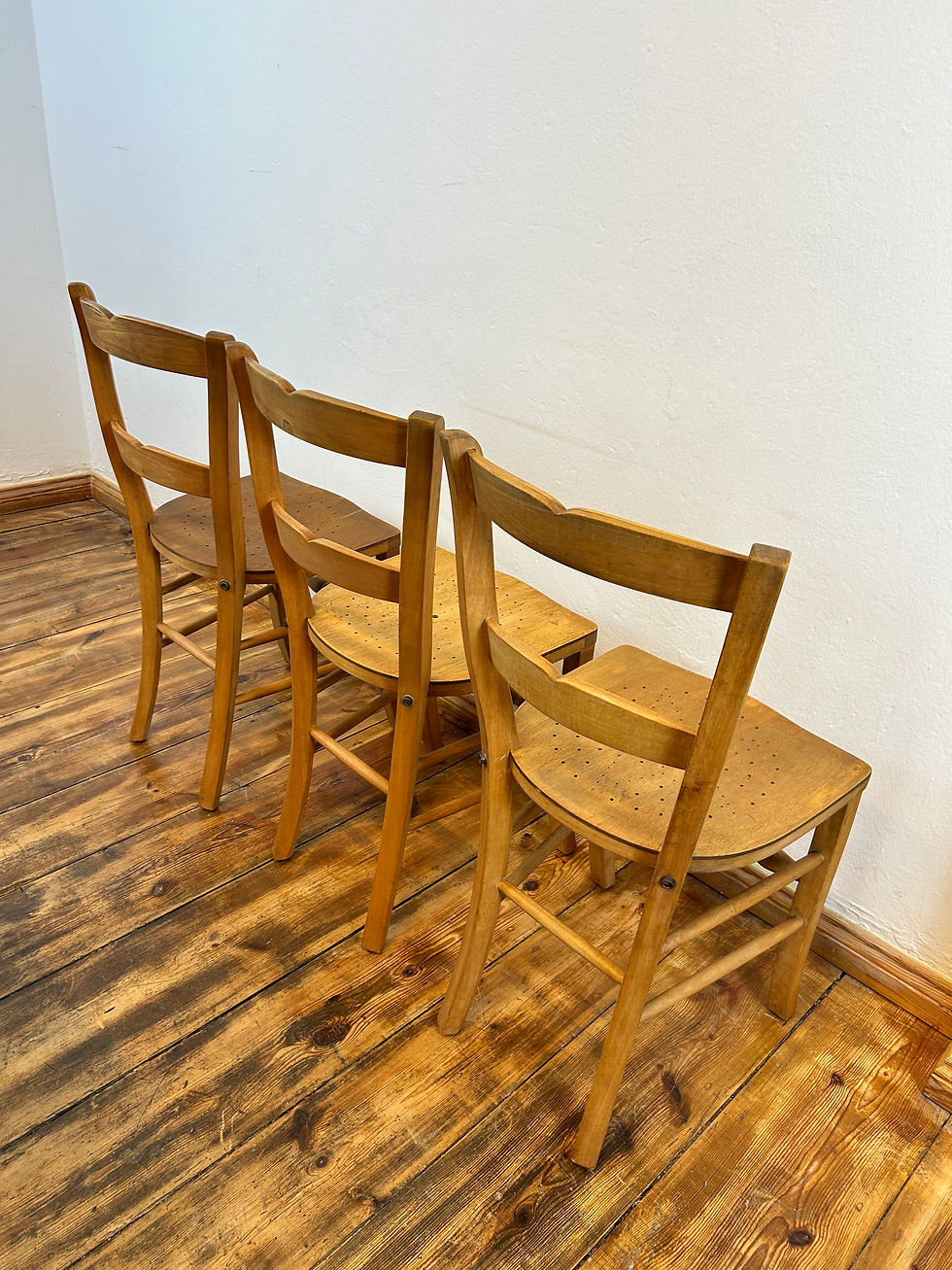 Miniaturbild: 3 Stühle Stuhl Vollholz antik vintage gedrechselt 