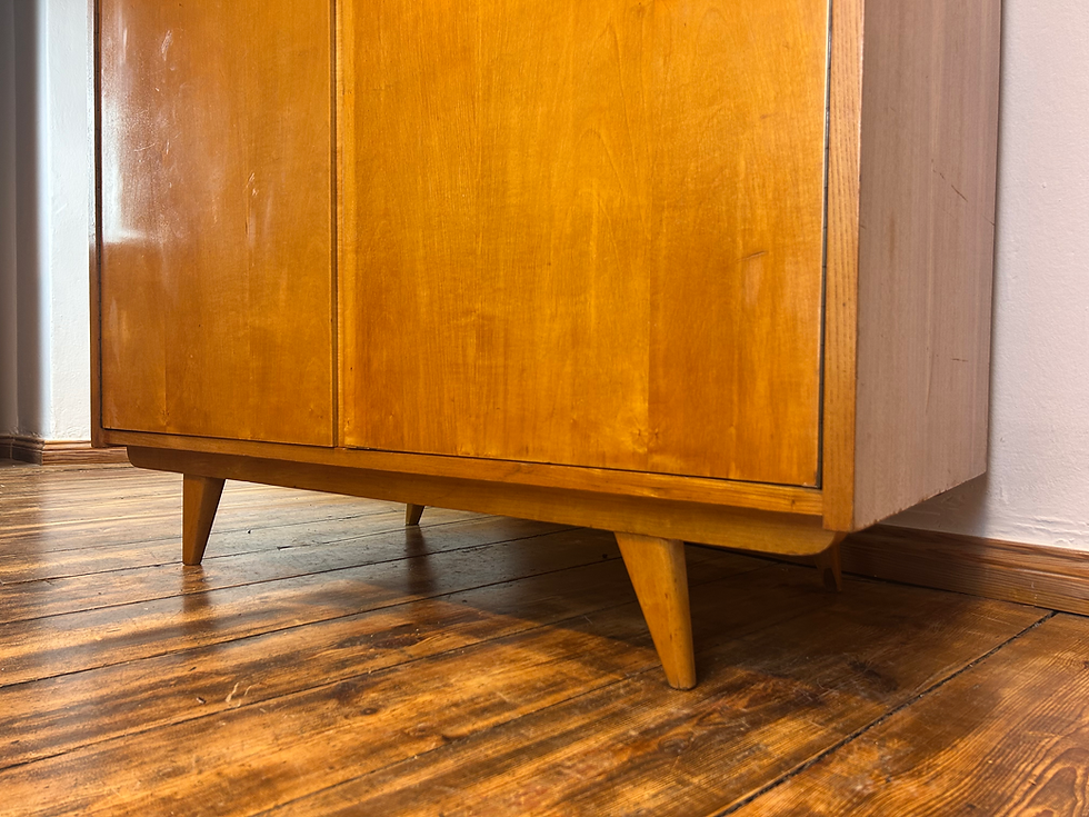 Miniaturbild: Kleiderschrank midcentury 1960er vintage Kleiderstange Böden